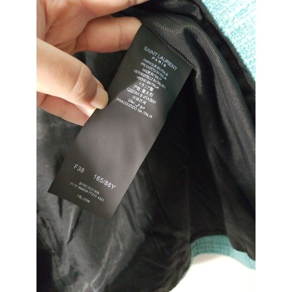 Saint Laurent monogram button wool blend jacket women - Picture 5 of 7